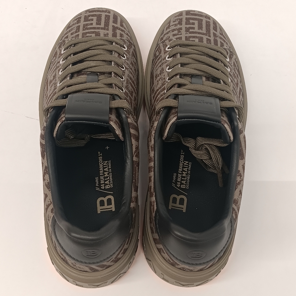 Balmain Men's Monogram Jacquard B-Court Low Top Sneakers - Picture 10 of 16